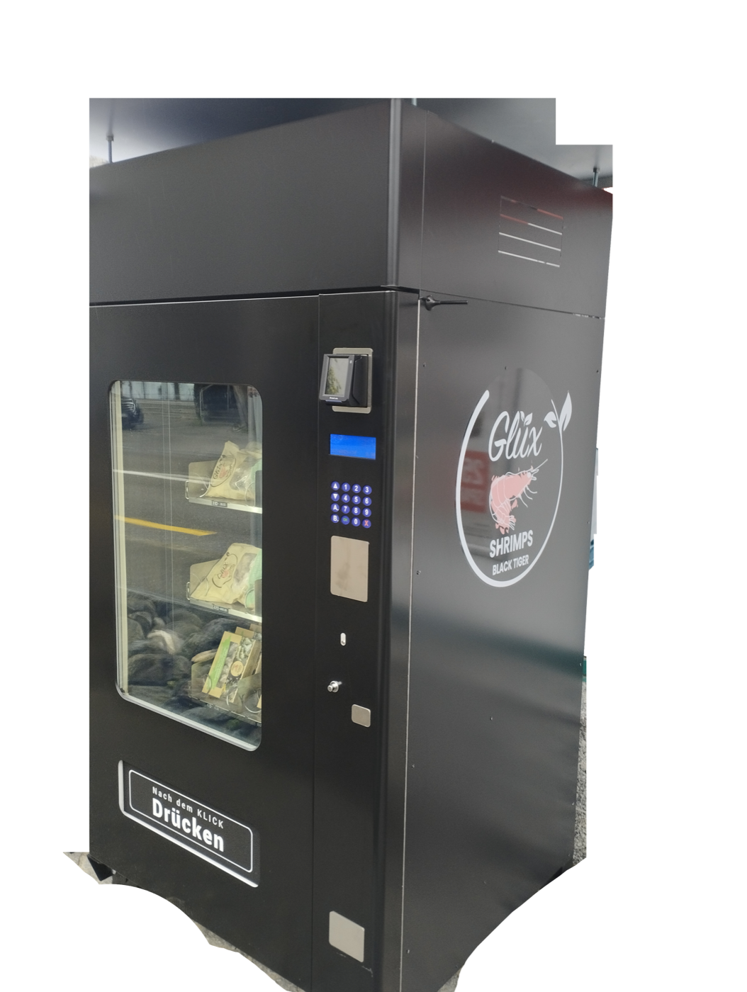 Glüx 24/7 Tiefkühl-Automat – Frontansicht